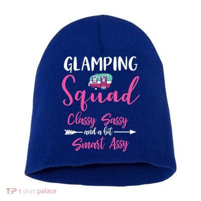 Glamping Squad Funny Matching Family Camping Trip Gift Short Acrylic Beanie