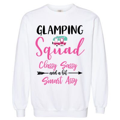 Glamping Squad Funny Matching Family Camping Trip Gift Garment-Dyed Sweatshirt