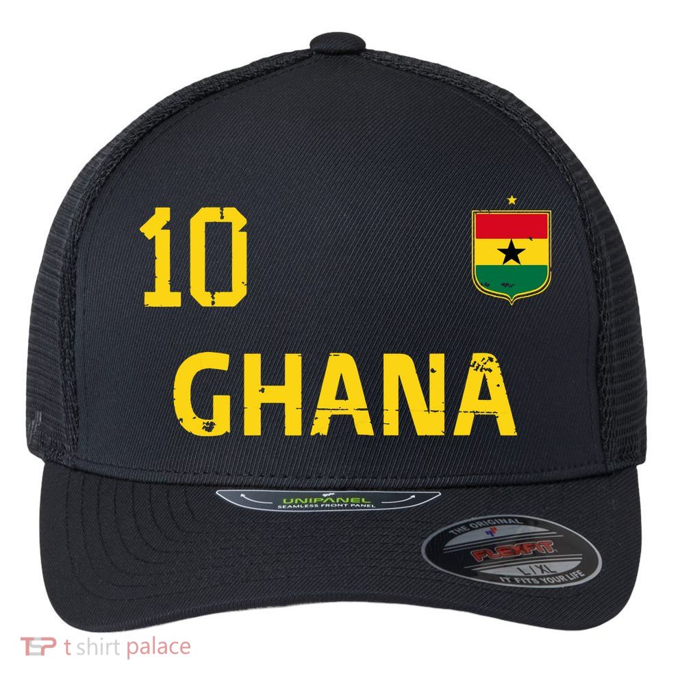Ghana Soccer Fans Jersey Ghanaian Flag Football Lovers Flexfit Unipanel Trucker Cap