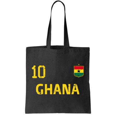 Ghana Soccer Fans Jersey Ghanaian Flag Football Lovers Tote Bag