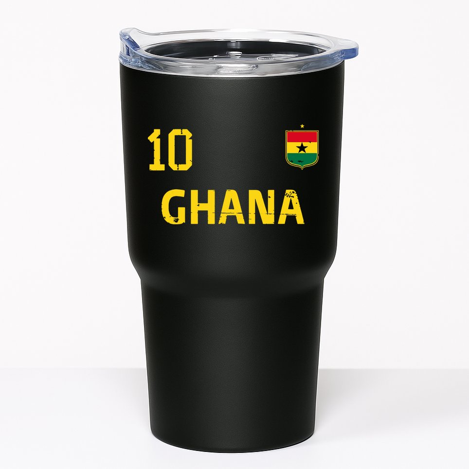 Ghana Soccer Fans Jersey Ghanaian Flag Football Lovers Tumbler
