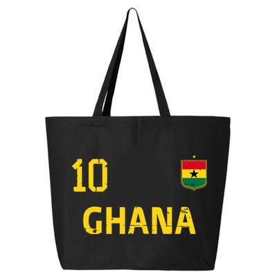 Ghana Soccer Fans Jersey Ghanaian Flag Football Lovers 25L Jumbo Tote