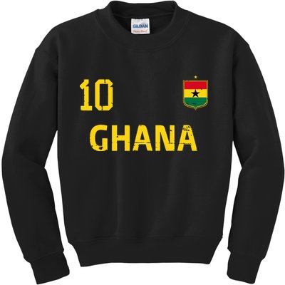 Ghana Soccer Fans Jersey Ghanaian Flag Football Lovers Kids Sweatshirt