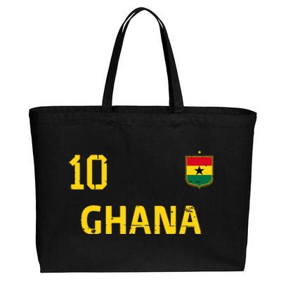 Ghana Soccer Fans Jersey Ghanaian Flag Football Lovers Cotton Canvas Jumbo Tote