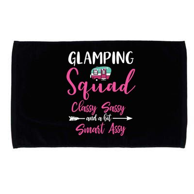 Glamping Squad Funny Matching Family Camping Trip Cute Gift Microfiber Hand Towel