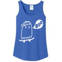 Ghost Skateboard Funny Halloween Costume Boo Squad Gift Ladies Essential Tank