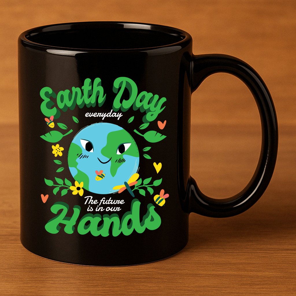 Green Squad For Future Is In Our Hands Of Everyday Earth Day Great Gift 11oz C Handle Ceramic Mug