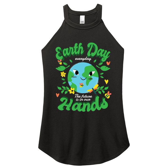 Green Squad For Future Is In Our Hands Of Everyday Earth Day Great Gift Women's Perfect Tri Rocker Tank