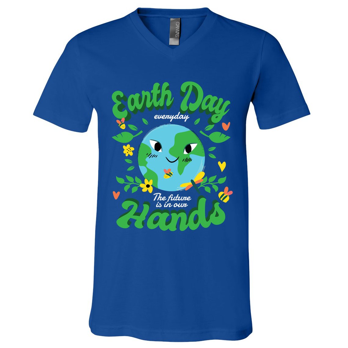 Green Squad For Future Is In Our Hands Of Everyday Earth Day Great Gift V-Neck T-Shirt