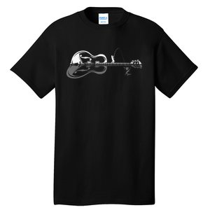 Guitarist Shark Fish Angler Fishing I Funny Guitar Player Tall T-Shirt