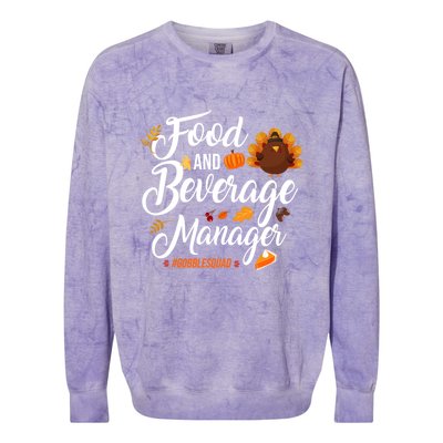 Gobble Squad F+B Ager Funny Thanksgiving Day Matching Gift Colorblast Crewneck Sweatshirt