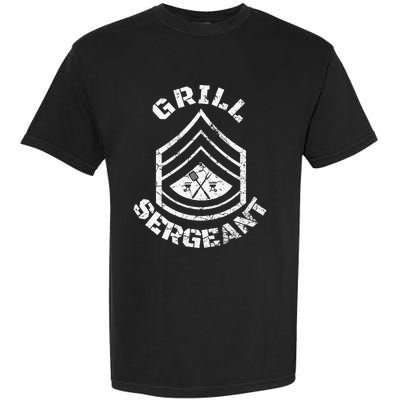 GRILL SERGEANT Funny Grilling BBQ Dad Father's Day Gift Garment-Dyed Heavyweight T-Shirt