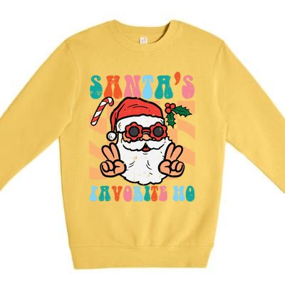 Groovy Santas Favorite Ho Retro Naughty Christmas Xmas Great Gift Premium Crewneck Sweatshirt