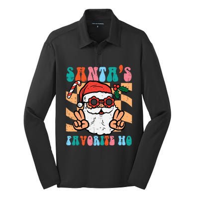 Groovy Santas Favorite Ho Retro Naughty Christmas Xmas Great Gift Silk Touch Performance Long Sleeve Polo