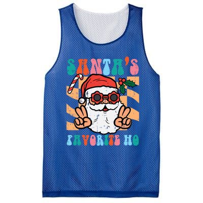 Groovy Santas Favorite Ho Retro Naughty Christmas Xmas Great Gift Mesh Reversible Basketball Jersey Tank