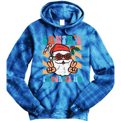 Groovy Santas Favorite Ho Retro Naughty Christmas Xmas Great Gift Tie Dye Hoodie