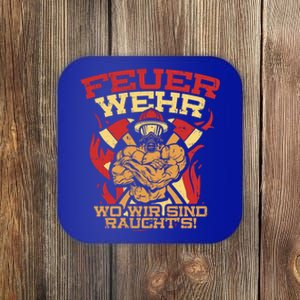 Ger Strong Fire Fighter Cool Gift Coaster