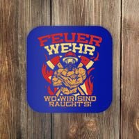 Ger Strong Fire Fighter Cool Gift Coaster