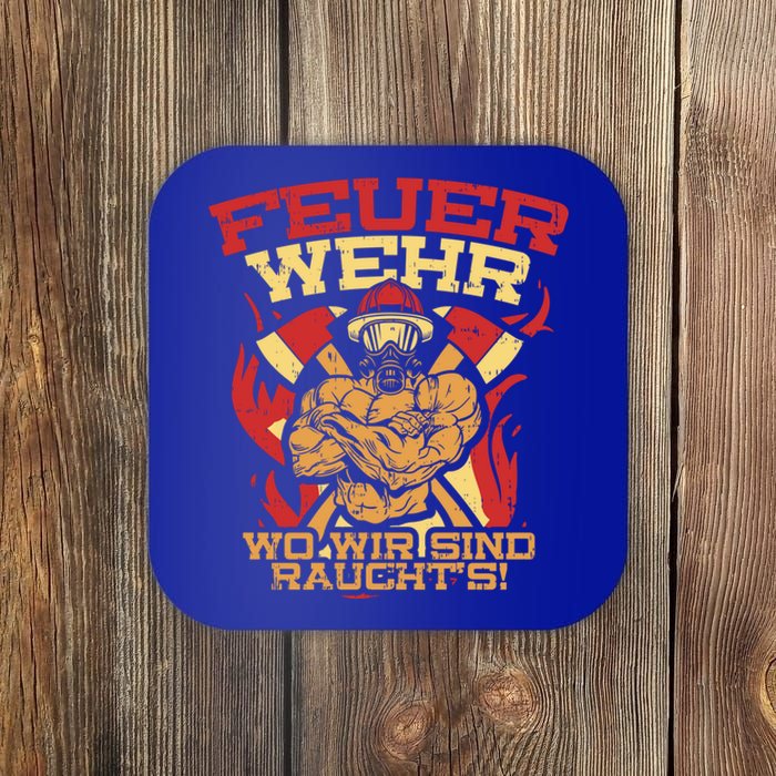 Ger Strong Fire Fighter Cool Gift Coaster