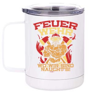 Ger Strong Fire Fighter Cool Gift 12 oz Stainless Steel Tumbler Cup