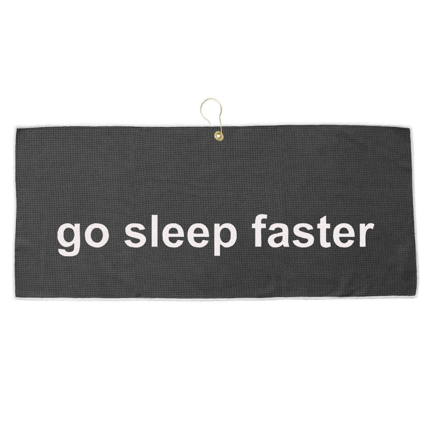 Go Sleep Faster Large Microfiber Waffle Golf Towel
