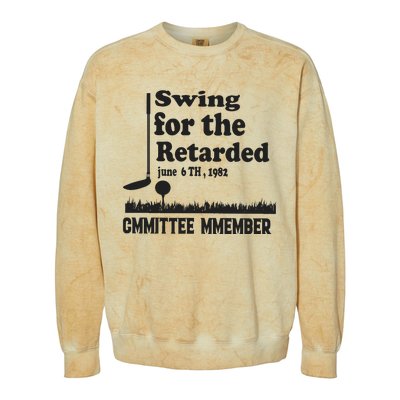 Golf Swing For The Retarded Committee Member Colorblast Crewneck Sweatshirt