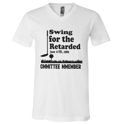 Golf Swing For The Retarded Committee Member V-Neck T-Shirt