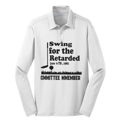 Golf Swing For The Retarded Committee Member Silk Touch Performance Long Sleeve Polo