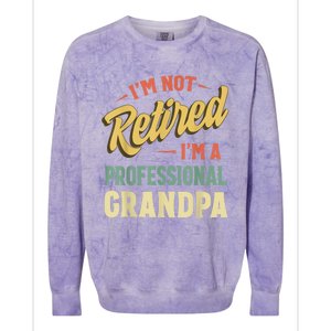 Grandpa Shirts For  Funny Fathers Day Retired Grandpa Colorblast Crewneck Sweatshirt