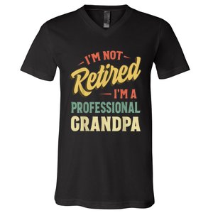 Grandpa Shirts For  Funny Fathers Day Retired Grandpa V-Neck T-Shirt