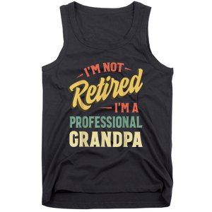 Grandpa Shirts For  Funny Fathers Day Retired Grandpa Tank Top