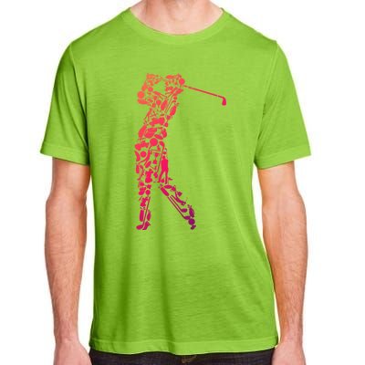 Golfer Silhouette Filled With Golf Things Meaningful Gift Adult ChromaSoft Performance T-Shirt