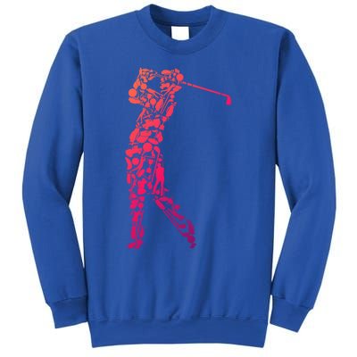 Golfer Silhouette Filled With Golf Things Meaningful Gift Sweatshirt