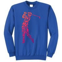 Golfer Silhouette Filled With Golf Things Meaningful Gift Tall Sweatshirt