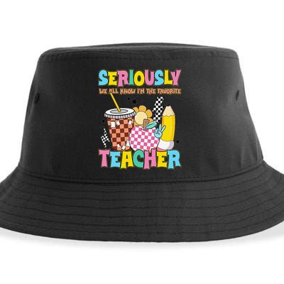 Groovy School Funny For Teacher Seriously We All Know Sustainable Bucket Hat