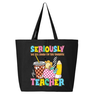 Groovy School Funny For Teacher Seriously We All Know 25L Jumbo Tote