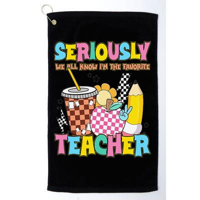 Groovy School Funny For Teacher Seriously We All Know Golf Towel
