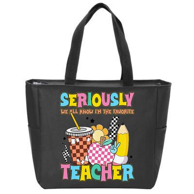 Groovy School Funny For Teacher Seriously We All Know Zip Tote Bag