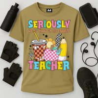 Groovy School Funny For Teacher Seriously We All Know Cooling Performance Crew T-Shirt