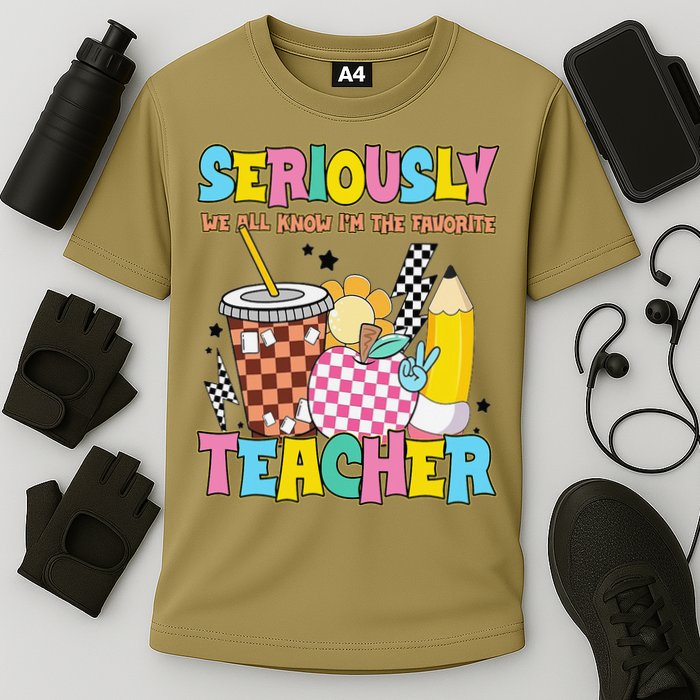 Groovy School Funny For Teacher Seriously We All Know Cooling Performance Crew T-Shirt