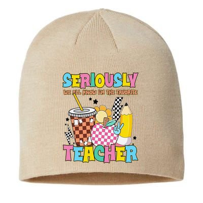 Groovy School Funny For Teacher Seriously We All Know Sustainable Beanie