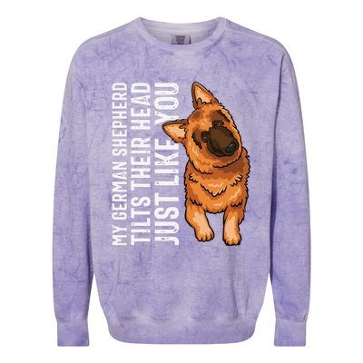 German Shepherd Funny German Shepherd Tee Dog Lover Colorblast Crewneck Sweatshirt