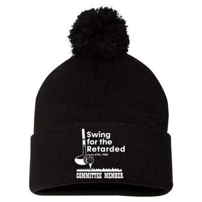 Golf Swing For The Retarded June 6th 1982 Committee Member Pom Pom 12in Knit Beanie
