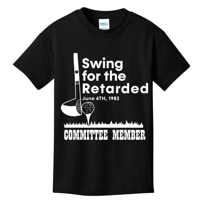 Golf Swing For The Retarded June 6th 1982 Committee Member Kids T-Shirt
