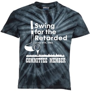 Golf Swing For The Retarded June 6th 1982 Committee Member Kids Tie-Dye T-Shirt