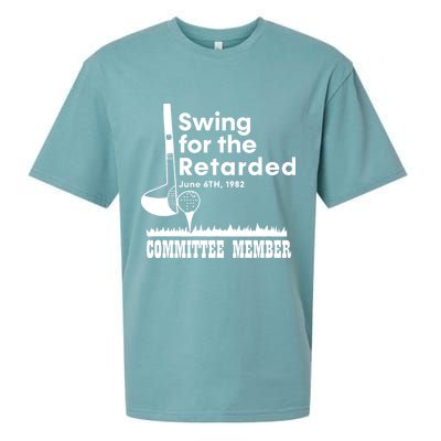 Golf Swing For The Retarded June 6th 1982 Committee Member Sueded Cloud Jersey T-Shirt