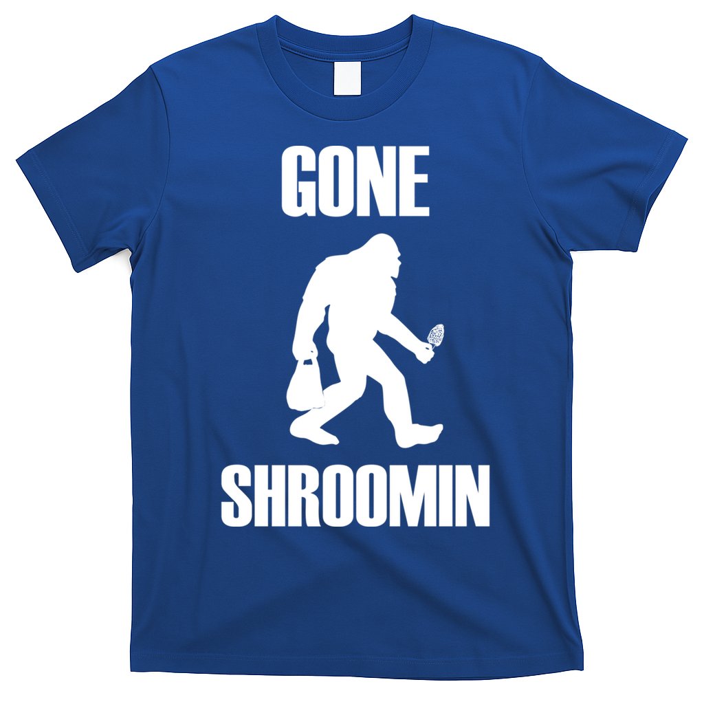 Gone Shroomin Funny Sasquatch Morel Mushroom Hunter Foraging Gift T-Shirt