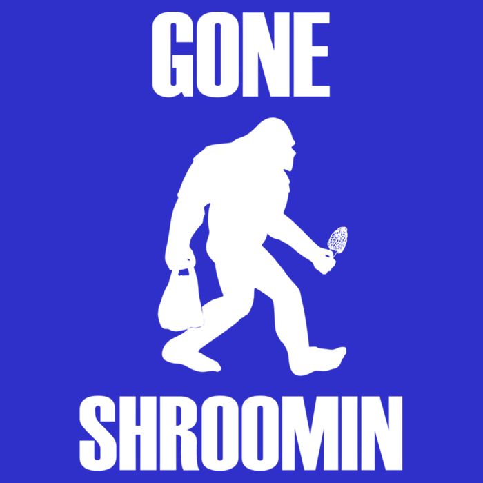 Gone Shroomin Funny Sasquatch Morel Mushroom Hunter Foraging Gift T-Shirt