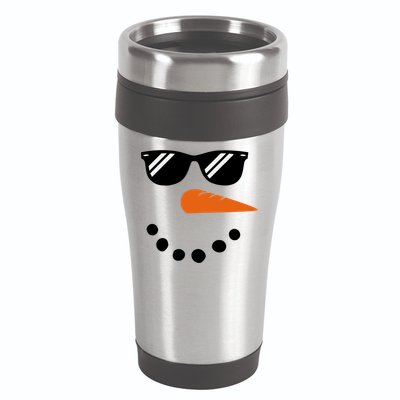 Gangster Snowman Face 16oz Travel Tumbler