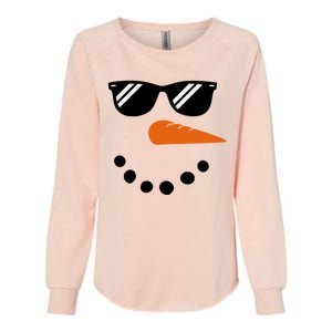 Gangster Snowman Face Womens California Wash Sweatshirt